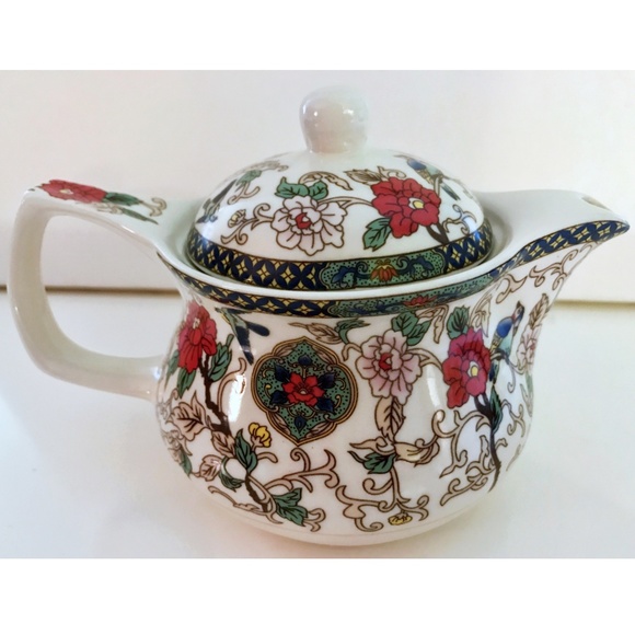 NWOT FLORAL PORCELAIN TEA POT - Picture 1 of 3